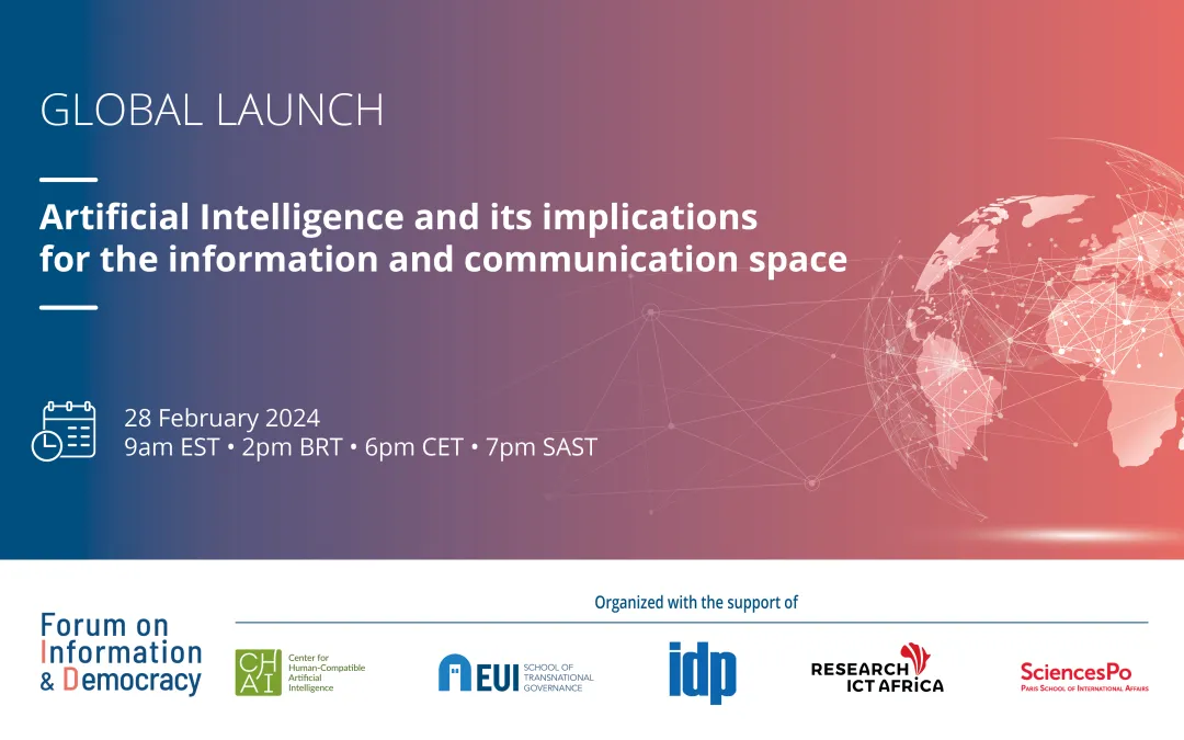 Artificial Intelligence and its Implications for the Information and Communication Space: Launch of the Policy Recommendations
